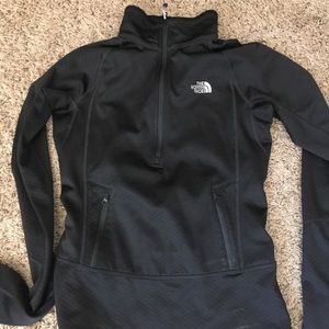 Black North Face Winter half zip up